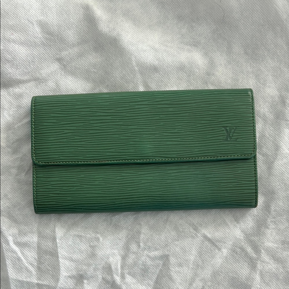 Green Louis Vuitton Epi Leather Women's Wallet